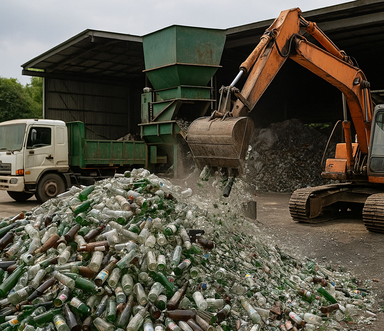 廢玻璃回收處理